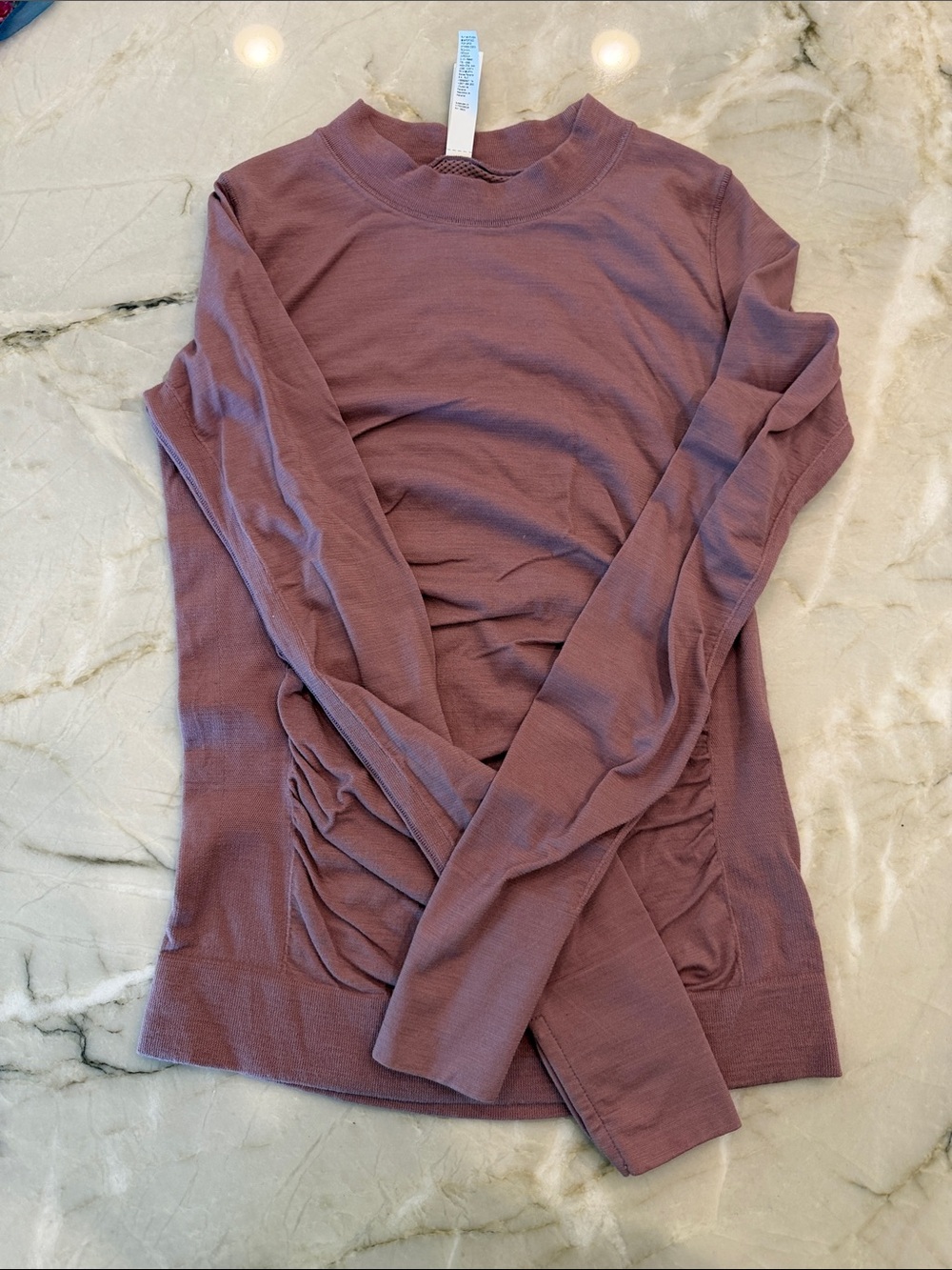 Athleta Dusty Mauve Crewneck Long Sleeve Top